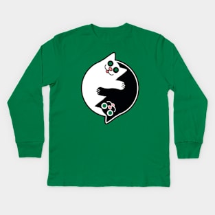 Kitty Ying Yang Kids Long Sleeve T-Shirt